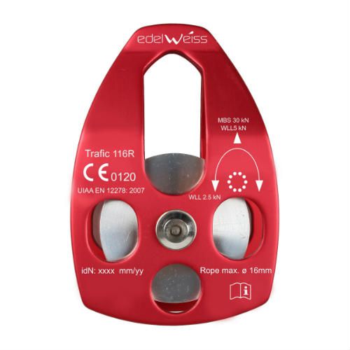 Polea Simple TRAFIC 116 R con Rulemanes - EDELWEISS